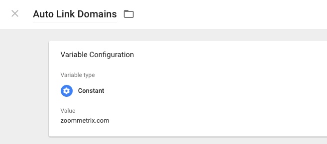 Google Tag Manager Auto Link Domains